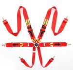 Ремни безопасности Beltenick, 6-ти точечные с омологацией до 2030г. красные