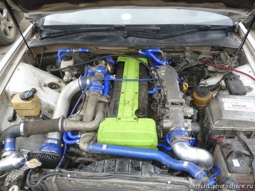 Патрубки системы охлаждения Toyota JZX90 синие