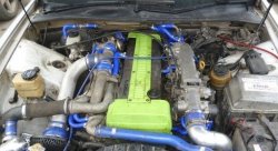 Патрубки системы охлаждения Toyota JZX90 синие/черные