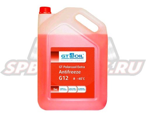 Антифриз (охлаждающая жидкость) GT-OIL GT POLARCOOL EXTRA G12 (красный) (10кг)
