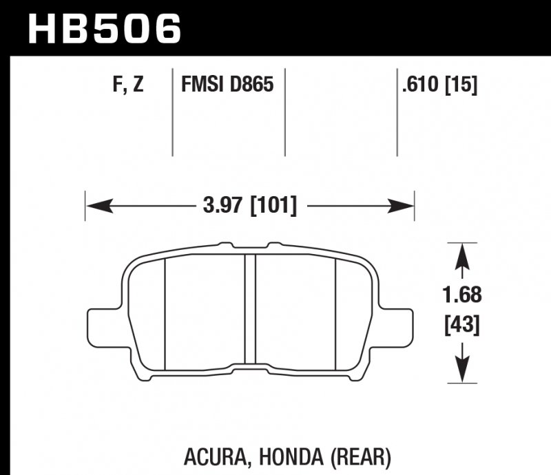 Колодки тормозные HB506Z.610 HAWK Perf. Ceramic