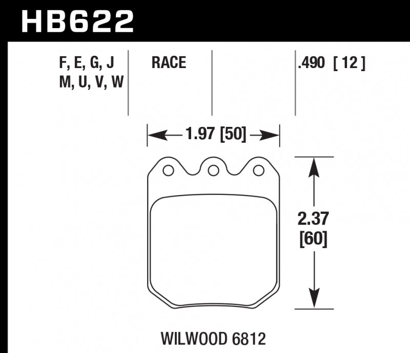 Колодки тормозные HB622F.490 HAWK HPS