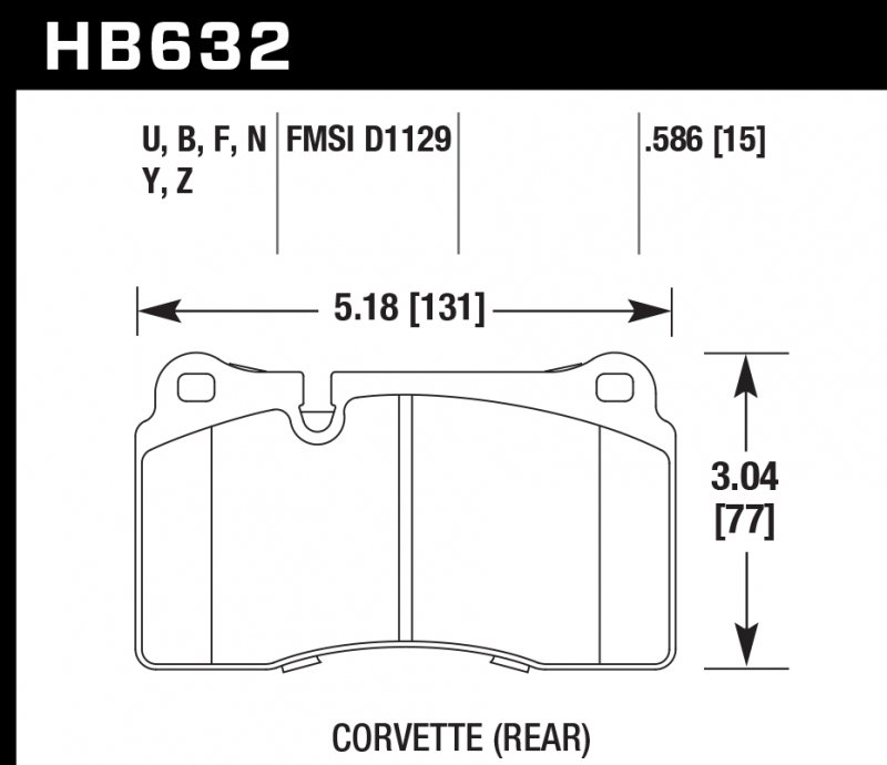 Колодки тормозные HB632B.586 HAWK HPS 5.0; передние AUDI TT RS (8J);  EVO; WRX STI