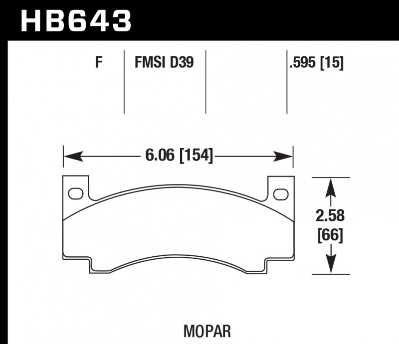 Колодки тормозные HB643F.595 HAWK HPS