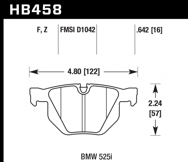 Колодки тормозные HB458B.642 HAWK HPS 5.0; 17mm