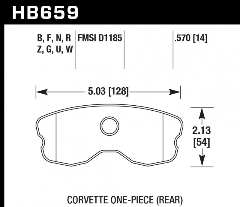 Колодки тормозные HB659R.570 HAWK Street Race; 15mm