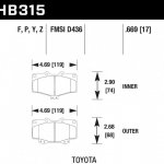 Колодки тормозные HB315F.669 HAWK HPS