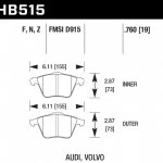 Колодки тормозные HB515Z.760 HAWK PC передние Audi / VW