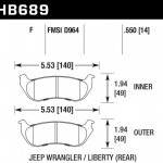 Колодки тормозные HB689F.550 HAWK HPS