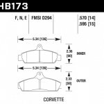 Колодки тормозные HB173N.570 HAWK HP Plus