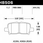 Колодки тормозные HB506Z.610 HAWK Perf. Ceramic