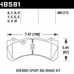 Колодки тормозные HB581Y.660 HAWK LTS