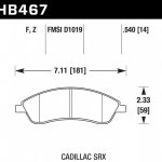 Колодки тормозные HB467Z.540 HAWK PC передние CADILLAC / PONTIAC