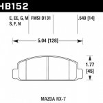Колодки тормозные HB152G.540 HAWK DTC-60 Mazda RX-7 14 mm