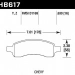 Колодки тормозные HB617Y.630 HAWK LTS