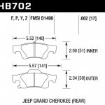 Колодки тормозные HB702Z.662 HAWK PC задние Jeep Grand Cherokee WK2/Dodge Durango 2011+
