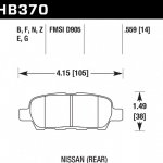 Колодки тормозные HB370Z.559 HAWK PC задние INFINITI FX / G / M ; Nissan 350Z
