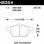 Колодки тормозные HB354F.756A HAWK HPS передние AUDI / VW