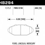 Колодки тормозные HB294F.646 HAWK HPS