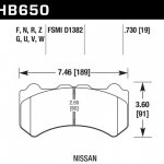 Колодки тормозные HB650R.730 HAWK Street Race; 19mm
