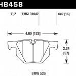 Колодки тормозные HB458F.642 HAWK HPS задние BMW 5 (E60,E61), 6 (E63,64), X5 (E70), X6 (E71)