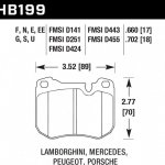 Колодки тормозные HB199F.660 HAWK HPS; 17mm