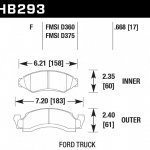 Колодки тормозные HB293F.668 HAWK HPS
