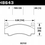 Колодки тормозные HB643F.595 HAWK HPS