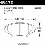 Колодки тормозные HB470V.643 HAWK HT-14 Mazda RX-8 16 mm