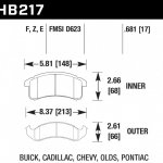 Колодки тормозные HB217F.681 HAWK HPS