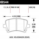 Колодки тормозные HB544F.628 HAWK HPS задние AUDI TT 8J, A6, Allroad 4H, A3 / VW Golf 5,6 , Passat C