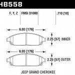 Колодки тормозные HB558Y.710 HAWK LTS