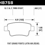 Колодки тормозные HB758N.652 HAWK HP PLUS; 17mm