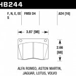 Колодки тормозные HB244N.624 HAWK HP Plus; 16mm