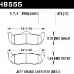 Колодки тормозные HB555Z.678 HAWK PC задние INFINITI QX56 / JEEP