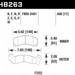 Колодки тормозные HB263R.650 HAWK Street Race; 17mm