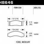Колодки тормозные HB646F.526 HAWK HPS