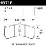 Колодки тормозные HB716R.710 HAWK Street Race; 18mm