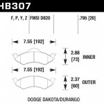 Колодки тормозные HB307Y.795 HAWK LTS