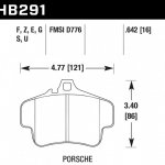 Колодки тормозные HB291F.642 HAWK HPS  PORSCHE 911 (996) (997); Boxster (981)