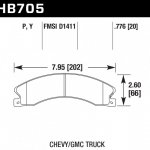 Колодки тормозные HB705P.776 HAWK SD Chevrolet Silverado 2011-2013