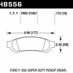 Колодки тормозные HB556P.710 HAWK SuperDuty задние Ford F-250 / F-350