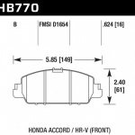 Колодки тормозные HB770B.624 HAWK HPS 5.0; 16mm