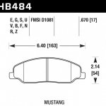 Колодки тормозные HB484F.670 HAWK HPS перед Mustang 2008->