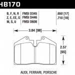 Колодки тормозные HB170S.710 HAWK HT-10  AUDI, FERRARI, PORSCHE