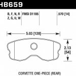 Колодки тормозные HB659R.570 HAWK Street Race; 15mm