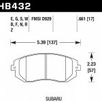 Колодки тормозные HB432G.661 HAWK DTC-60 Subaru 17 mm