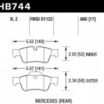 Колодки тормозные HB744Z.660 HAWK PC; 17mm