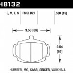 Колодки тормозные HB132F.580 HAWK HPS; 15mm