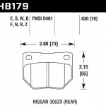 Колодки тормозные HB179W.630 HAWK DTC-30 Nissan 300ZX (Rear) 16 mm
